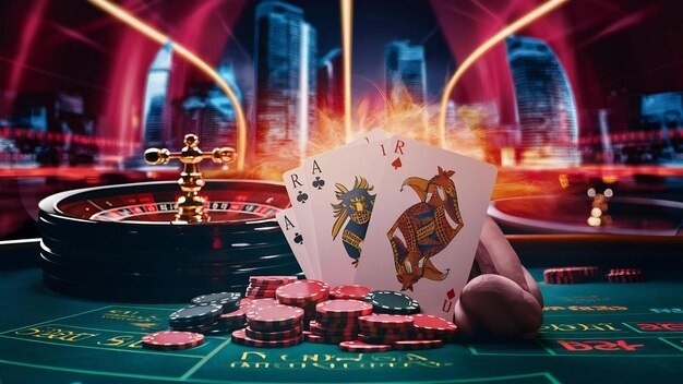 Caribbean Stud Poker live dealer table on editoto showing player position and community cards